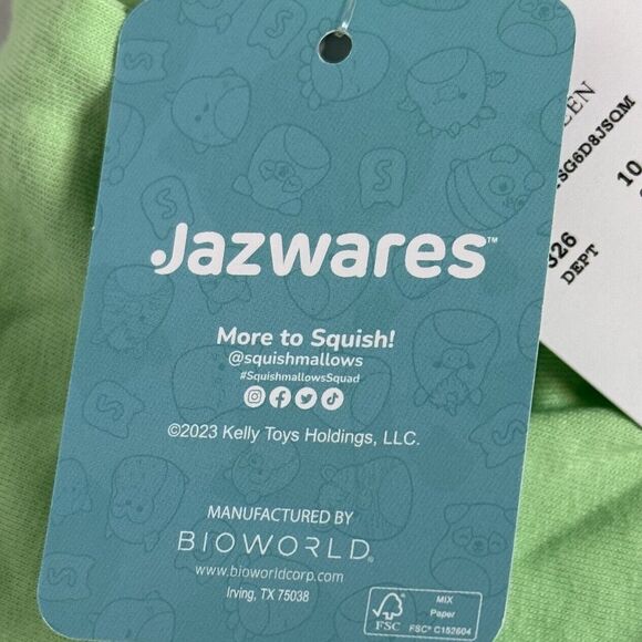 Squishmallows Girls St Patricks Day Rainbow Boxy Short Sleeve Graphic Shirt NEW! - Picture 7 of 8